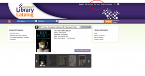 New Delaware Library Catalog with "My Lists" featured